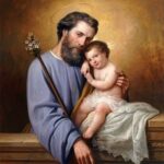 Saint Joseph with the Infant Jesus - San José y el niño Jesús - Ricardo Balaca y Orejas-Canseco - 1861_ai bkgnd filled_2__350X350