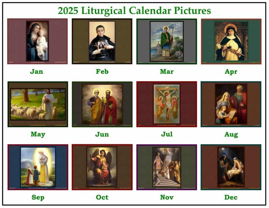 2025 Liturgical Calendar Servants of the Holy Family