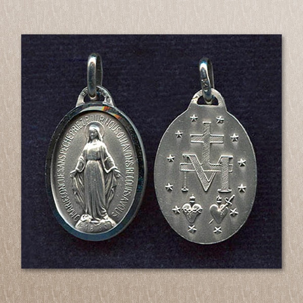 Miraculous Medal (Sterling Silver) - Servants of the Holy Family