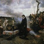 Cemetary_Funeral_Holy Souls_Purgatory-Doña Juana_“la Loca”_by Francisco Pradilla (1877)_300X300
