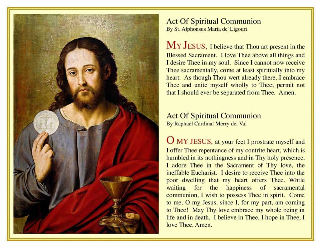 Acts Of Spritual Communion - Servants of the Holy Family