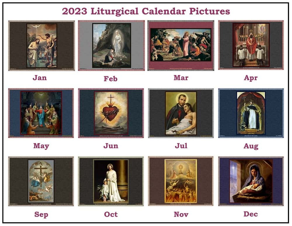 2023 Liturgical Calendar – Servants of the Holy Family