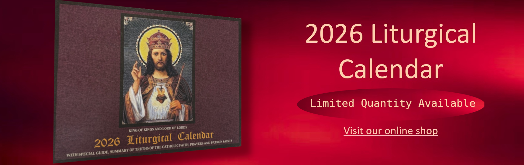 2026 Claendar Slider-Only a few left 2026 Claendar Slider-Only a few left