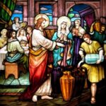 Jesus - Miracle at Cana - stained glass_300X300
