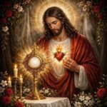 Sacred Heart of Jesus - Holy Eucharist_ai art_extended crop__350X350